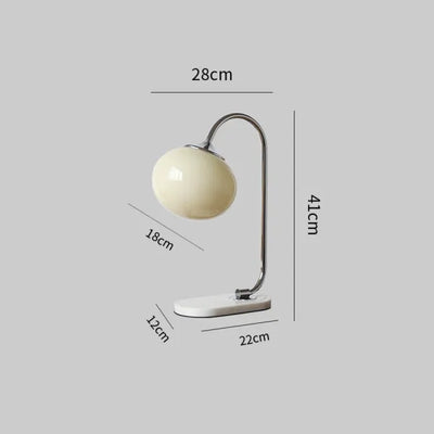Marshmallow Metal & Glass Table Lamp – Soft Diffused Light for a Cosy Ambience