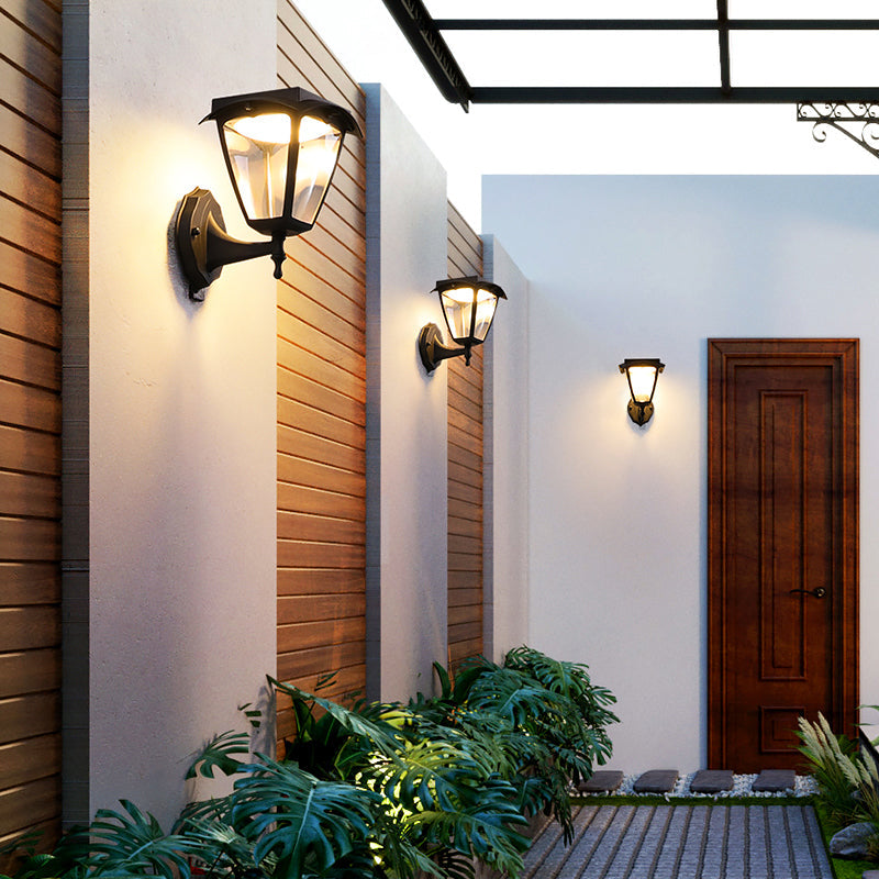 Trapezoid Solar Wall Light – Elegant & Energy-Efficient Outdoor LED Illumination