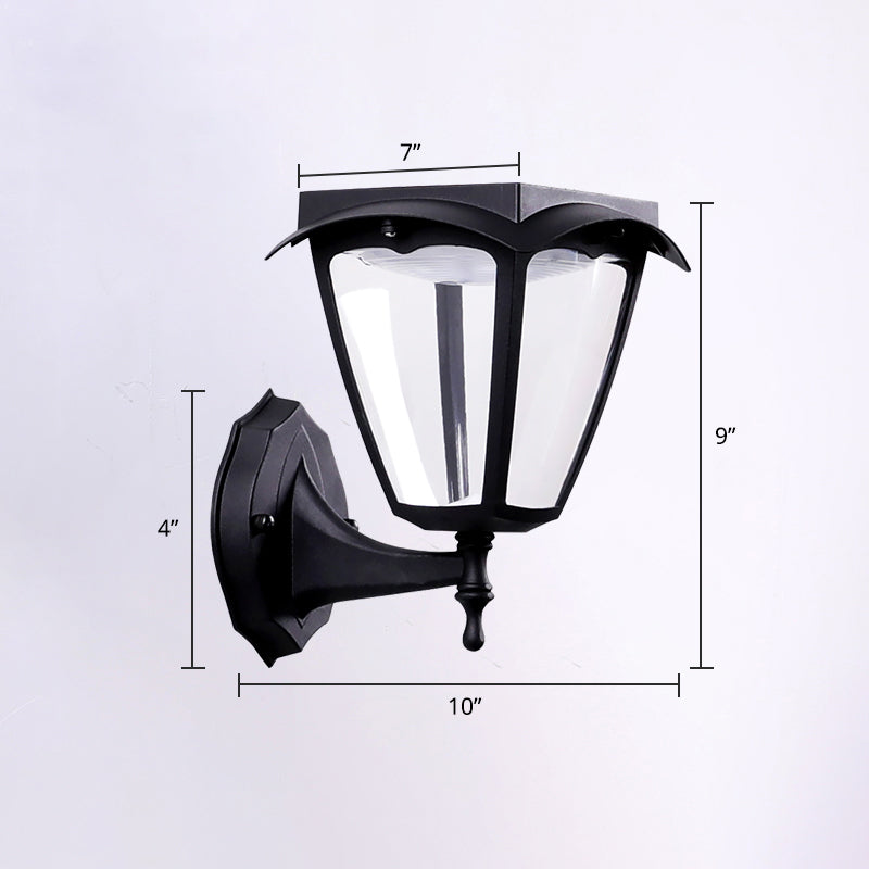 Trapezoid Solar Wall Light – Elegant & Energy-Efficient Outdoor LED Illumination