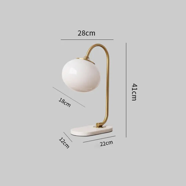 Marshmallow Metal & Glass Table Lamp – Soft Diffused Light for a Cosy Ambience