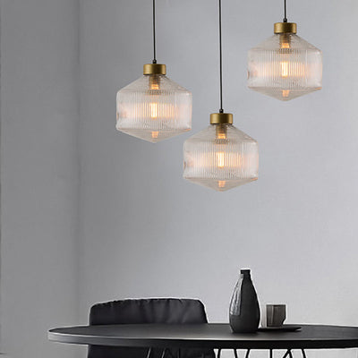 Modernism Drum Pendant Light – Elegant Glass Hanging Fixture