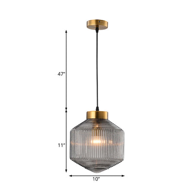 Modernism Drum Pendant Light – Elegant Glass Hanging Fixture