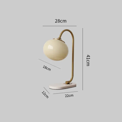 Marshmallow Metal & Glass Table Lamp – Soft Diffused Light for a Cosy Ambience