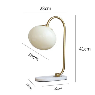 Marshmallow Metal & Glass Table Lamp – Soft Diffused Light for a Cosy Ambience
