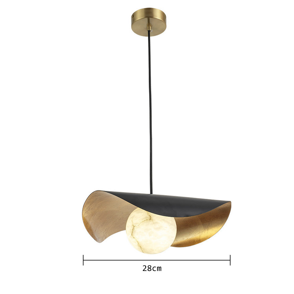 Modern Metal Pendant Light – Sleek Statement Ceiling Fixture (Adjustable, Warm/Cool Light, 220V)