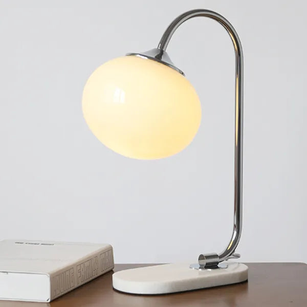 Marshmallow Metal & Glass Table Lamp – Soft Diffused Light for a Cosy Ambience