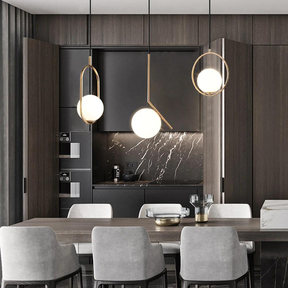 Harmony Glass Pendant Light – Elegant Adjustable Hanging Lamp (E27, 4 Styles, 40W Max)