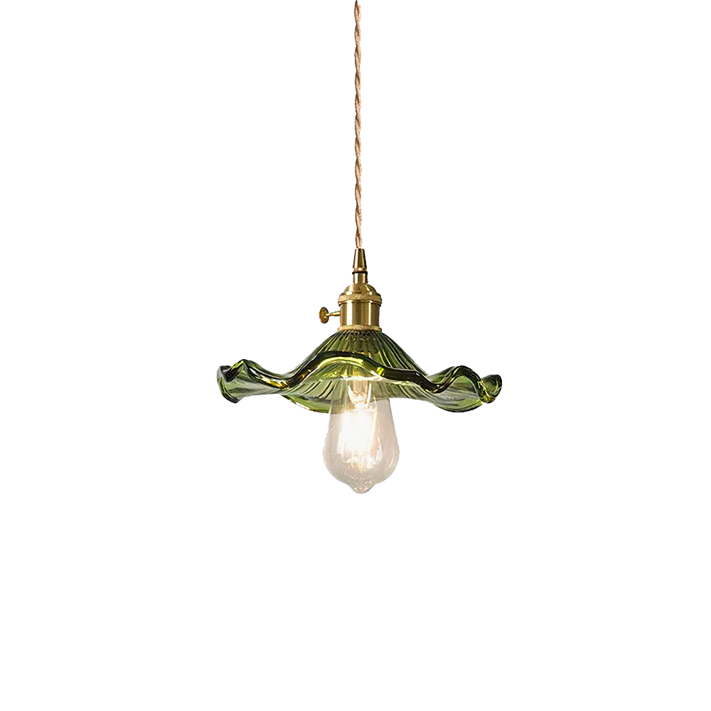 Floral Glass Pendant Light – Elegant LED Hanging Lamp for Sophisticated Interiors