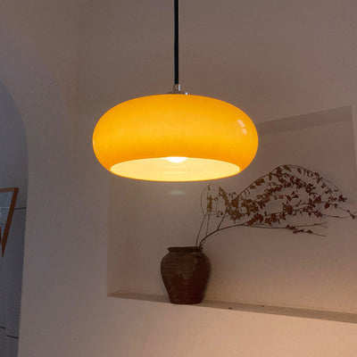 Hailie Bread-Shaped Glass Pendant Light – Modern Dimmable Ceiling Fixture (E27, LED Included)