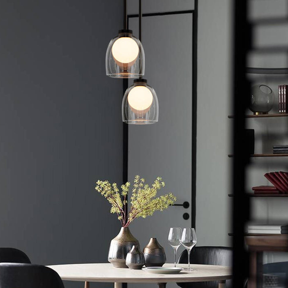 Modern Glass Pendant Light – Smoked or Clear Glass for Elegant Ambience