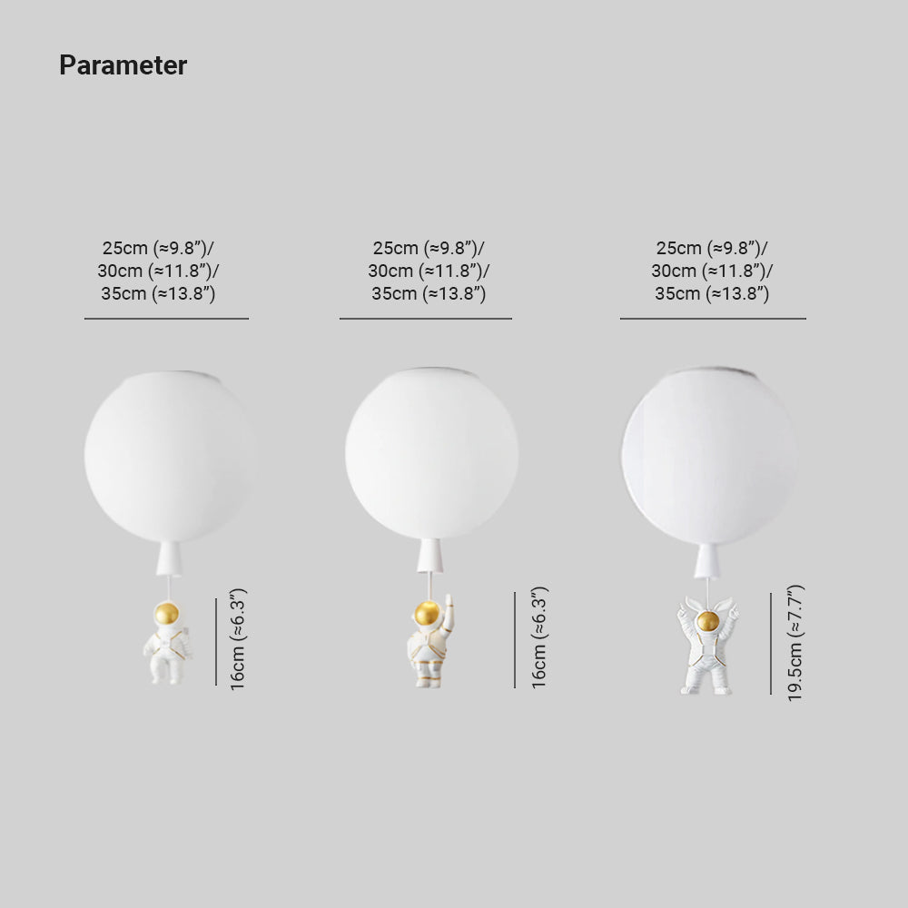 Fateh Modern Moon & Astronaut LED Ceiling Light – Whimsical Space-Themed Lamp