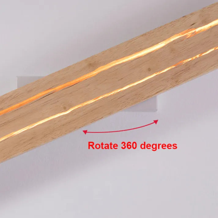 Modern Cracked Wood Wall Light – Natural LED Ambient Lighting