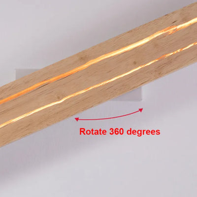 Modern Cracked Wood Wall Light – Natural LED Ambient Lighting