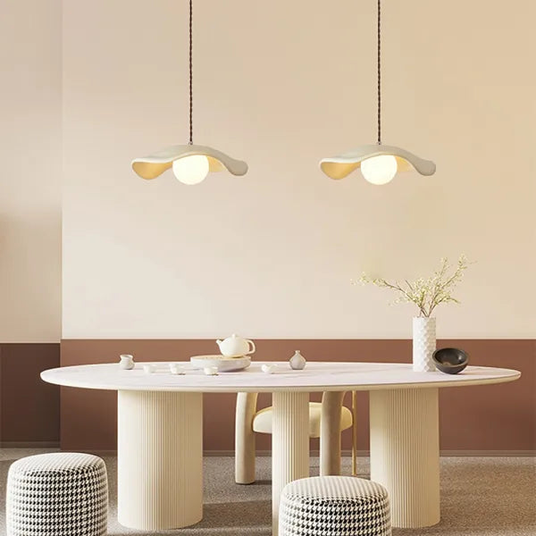 Wabi-Sabi Lotus Leaf Pendant Light – Minimalist Elegance for Dining Spaces