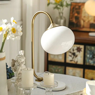 Marshmallow Metal & Glass Table Lamp – Soft Diffused Light for a Cosy Ambience