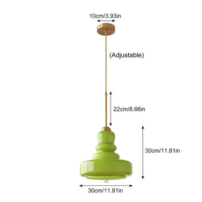 Bauhaus Pumpkin Glass Pendant Light – A Playful Twist on Timeless Elegance