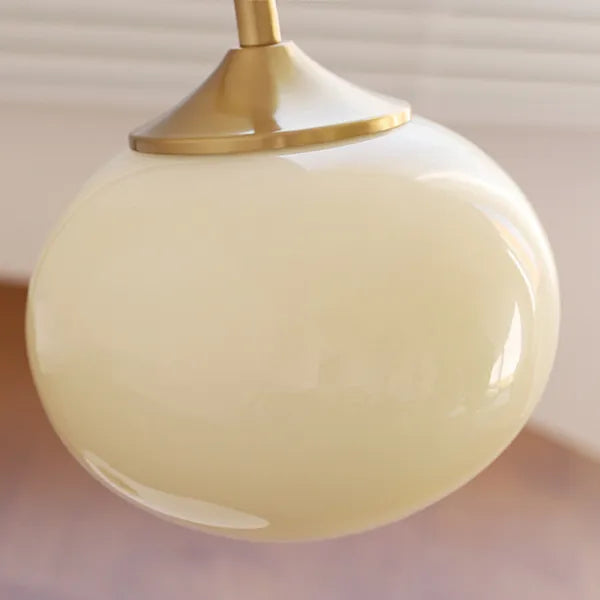 Marshmallow Metal & Glass Table Lamp – Soft Diffused Light for a Cosy Ambience