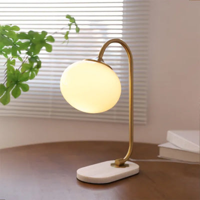 Marshmallow Metal & Glass Table Lamp – Soft Diffused Light for a Cosy Ambience