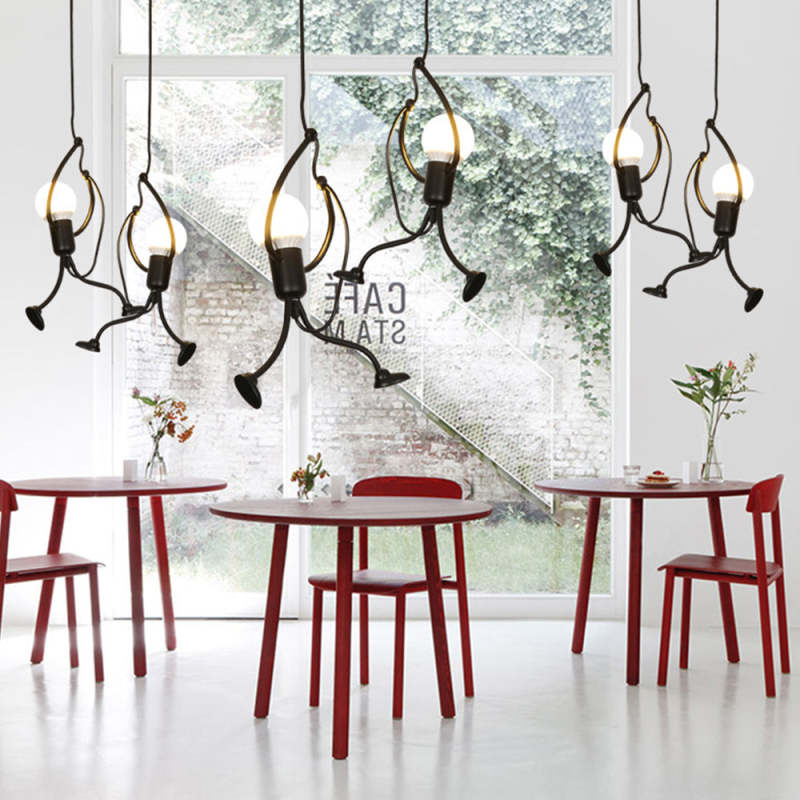 Retro Metal Pendant Light – Playful and Adjustable Design for a Unique Ambiance