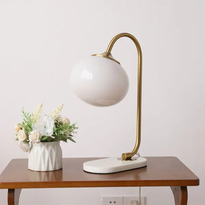 Marshmallow Metal & Glass Table Lamp – Soft Diffused Light for a Cosy Ambience