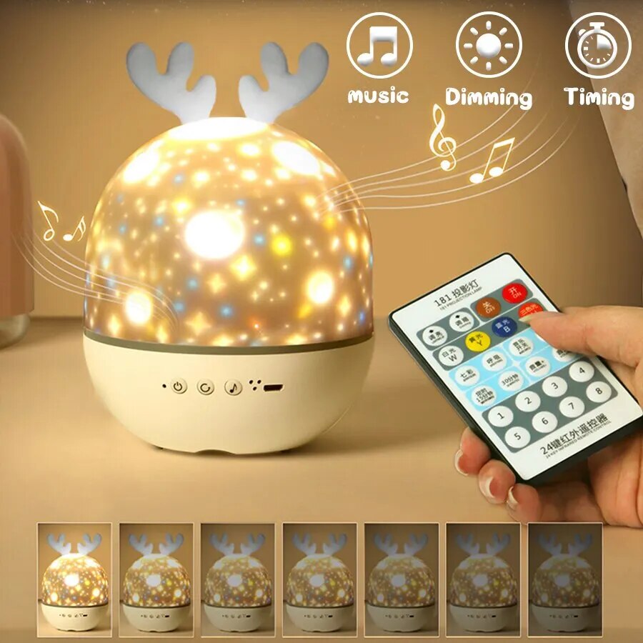 Starry™ Night Light Projector – Soothing 360° Rotating Star Projection