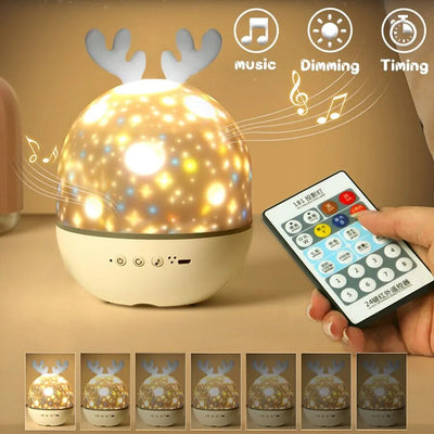 Starry™ Night Light Projector – Soothing 360° Rotating Star Projection
