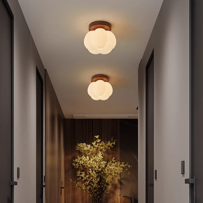 Pumpkin Flush Ceiling Lamp – Playful & Warm LED Lighting for Any Room