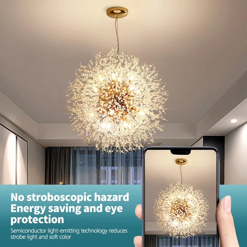 Luxury Crystal LED Chandelier – Elegant Modern Pendant Light
