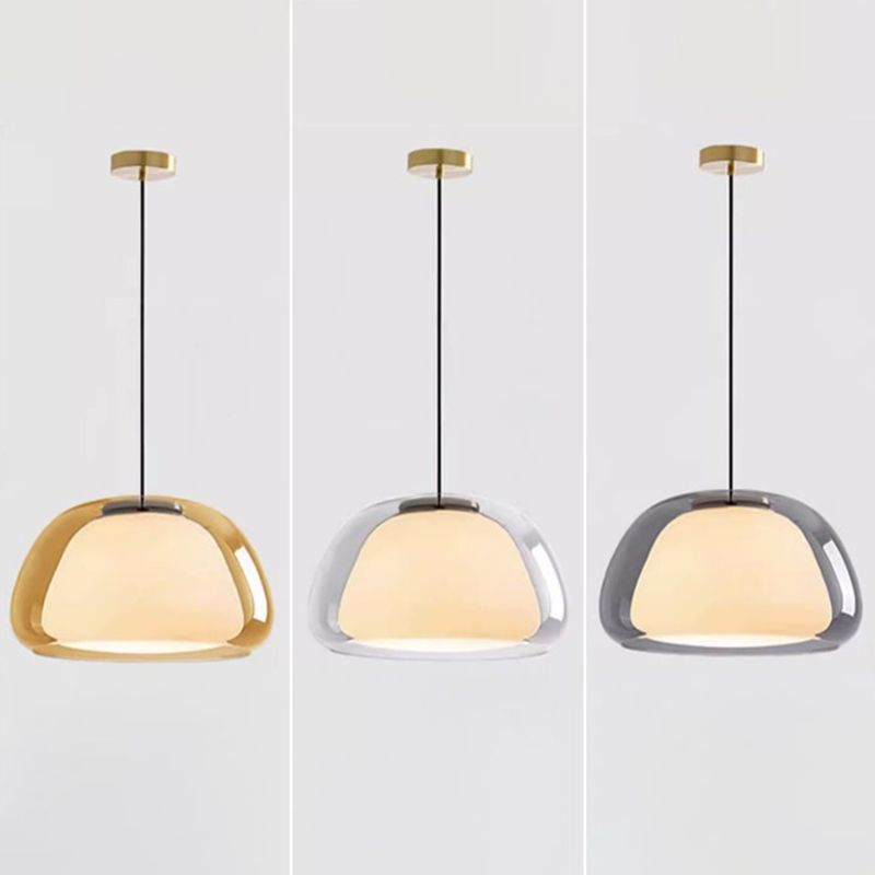 Modern Jelly Pendant Light – Elegant White Glass Shade with Adjustable Drop