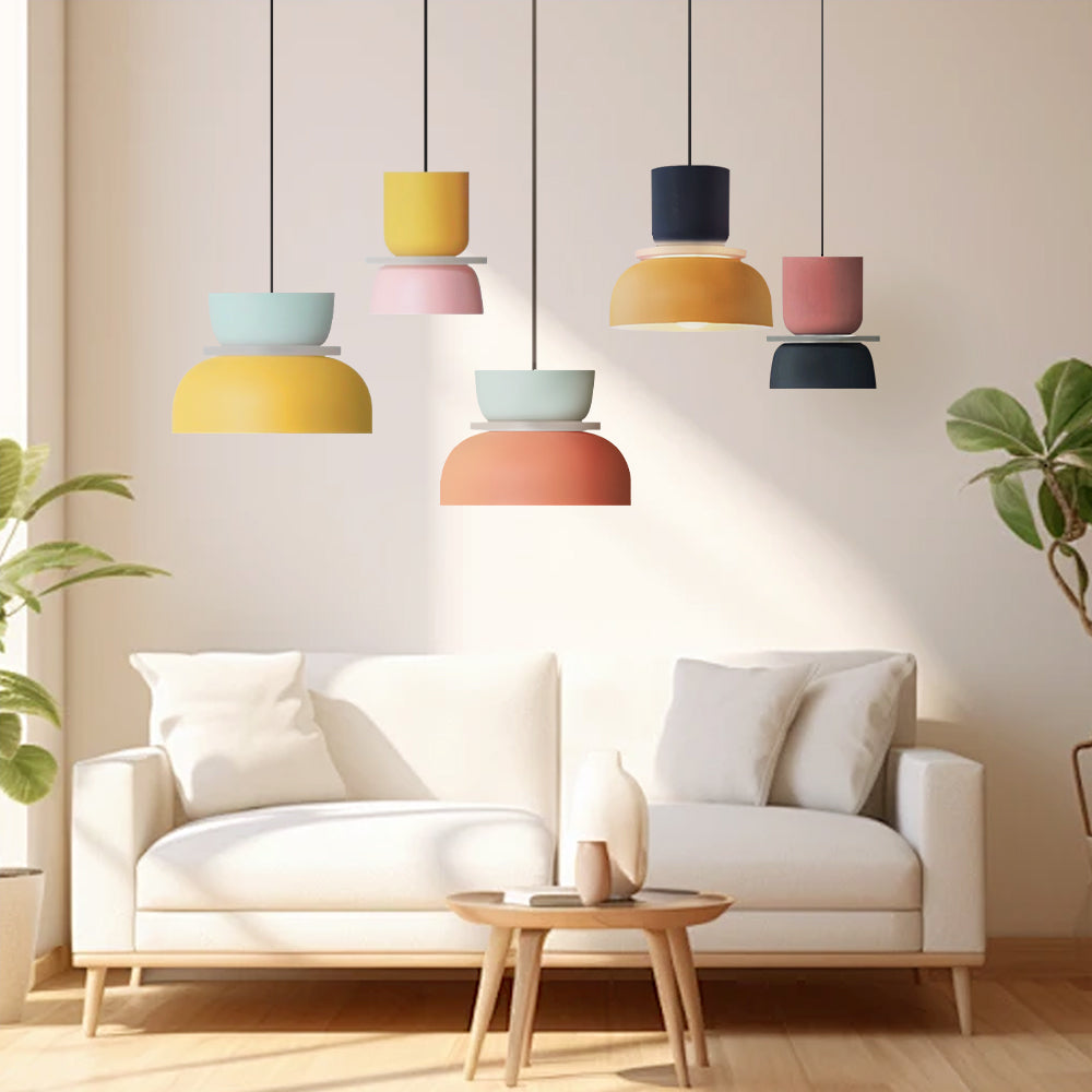 Acrylic Colorful Bowl Pendant Light – Nordic-Inspired Statement Lighting