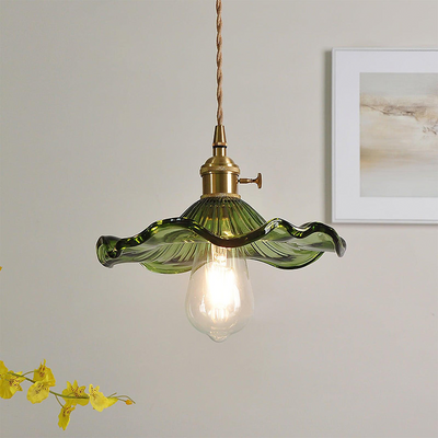 Floral Glass Pendant Light – Elegant LED Hanging Lamp for Sophisticated Interiors
