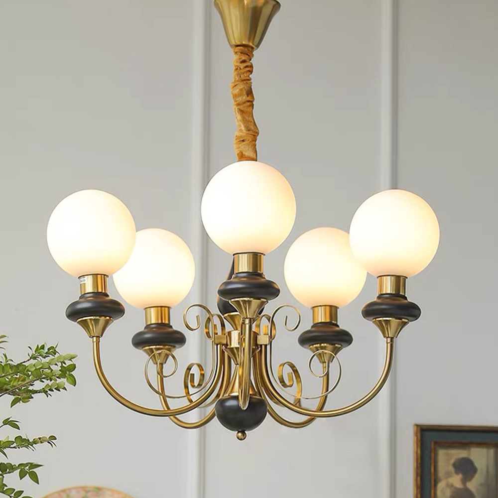 Onyx Chandelier – Elegant Green Glass Lighting for a Sophisticated Ambience