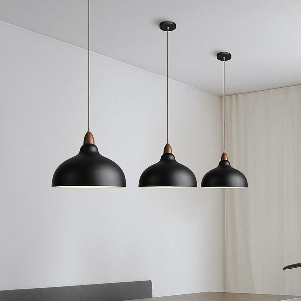 Scandinavian Wood & Metal Pendant Light – Modern Nordic Elegance