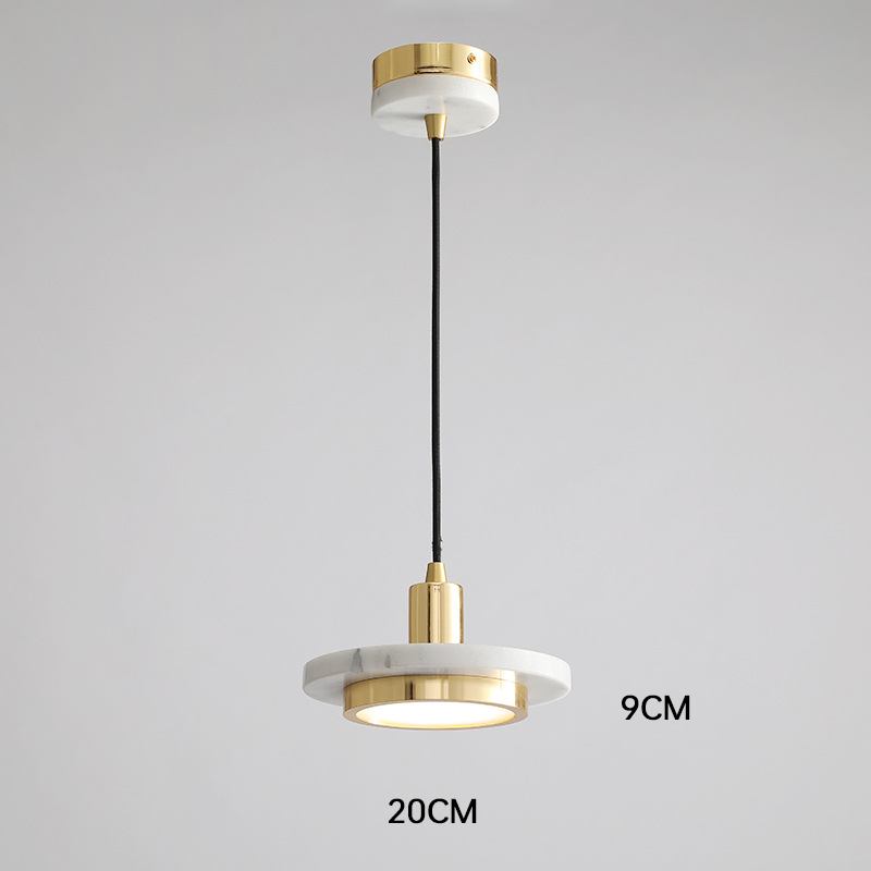 Modern Minimalist Marble Pendant Light – Elegant LED Ceiling Lamp