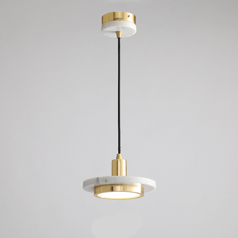 Modern Minimalist Marble Pendant Light – Elegant LED Ceiling Lamp