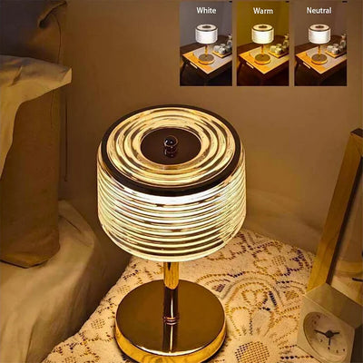 Elegant Crystal Ring Table Lamp – A Statement of Sophistication