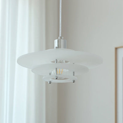 Modern UFO Pendant Light – Acrylic & Iron Contemporary LED Fixture