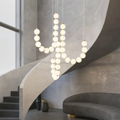 Luxury White Necklace Chandelier – Elegant Jewellery-Inspired Lighting