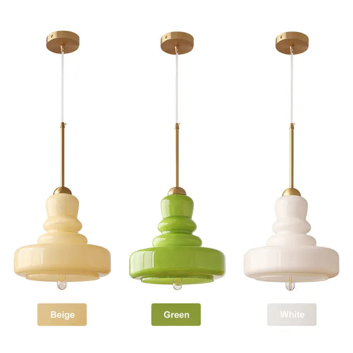 Bauhaus Pumpkin Glass Pendant Light – A Playful Twist on Timeless Elegance