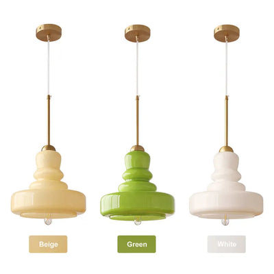 Bauhaus Pumpkin Glass Pendant Light – A Playful Twist on Timeless Elegance