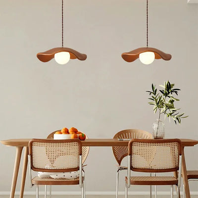 Wabi-Sabi Lotus Leaf Pendant Light – Minimalist Elegance for Dining Spaces