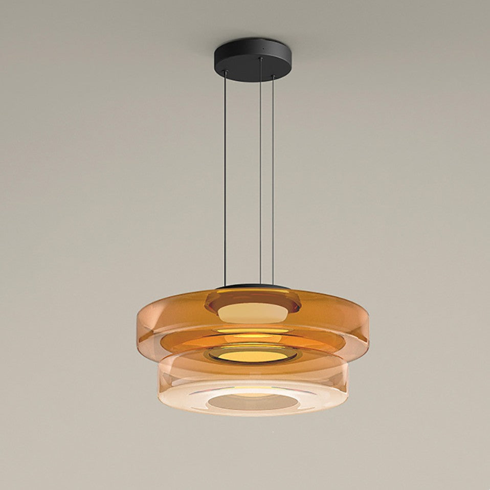 Moon Pendant Light – Elegant Glass Hanging Lamp with Adjustable Suspension (12W LED, Warm Light)