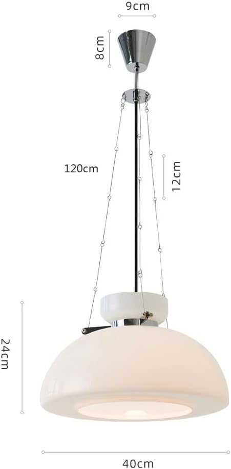 Milky Pendant Light – Elegant Glass & Metal Hanging Lamp for Timeless Interiors