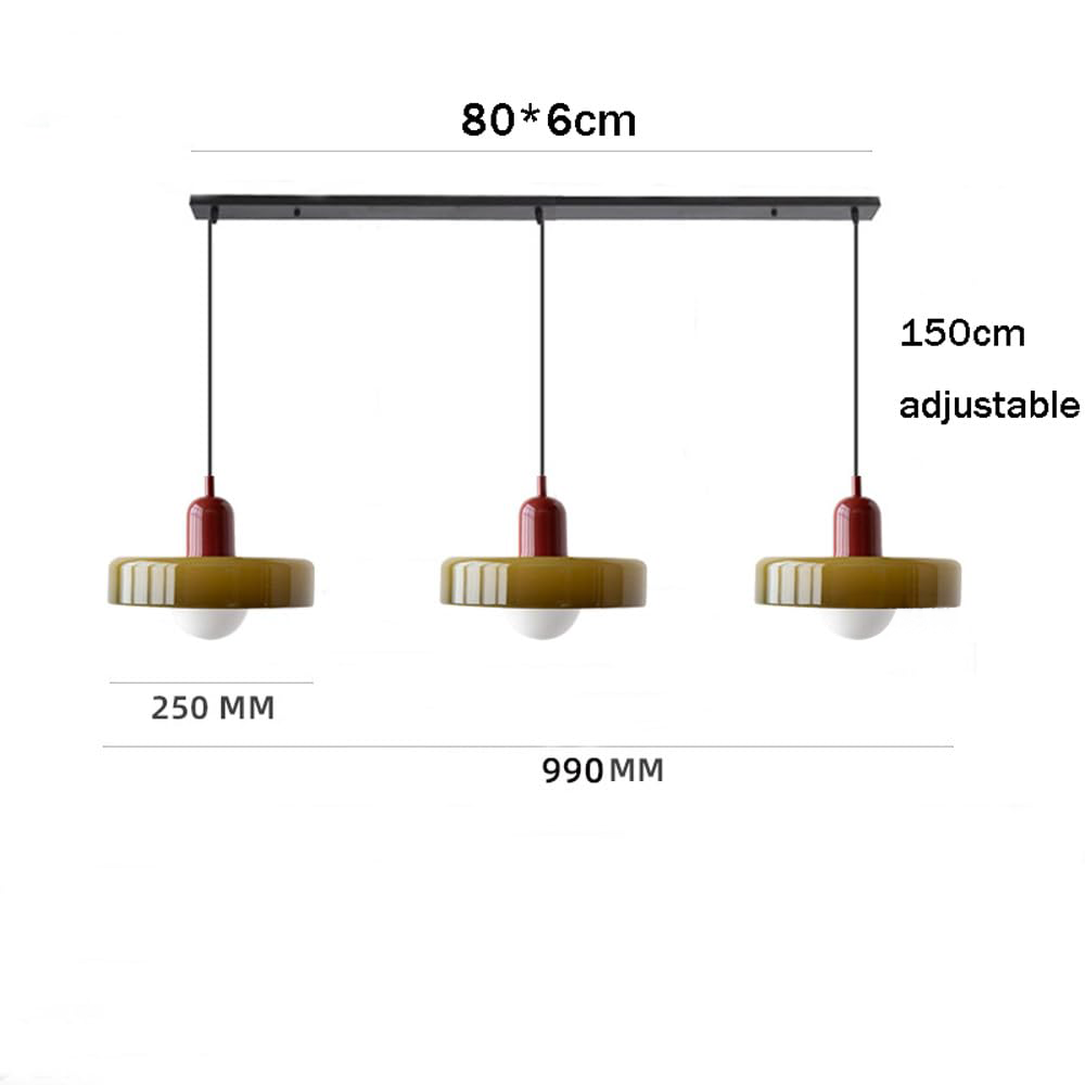 Simple Bauhaus Pendant Light – Minimalist Glass Hanging Lamp for Modern Interiors