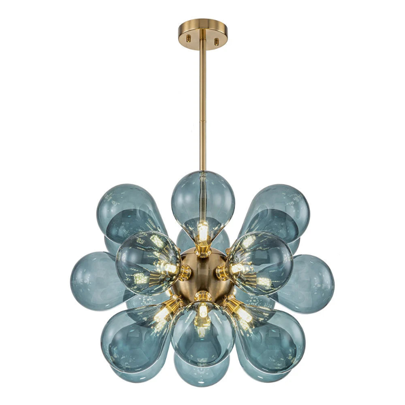 Blue Bubble Chandelier – Whimsical Glass Globe Cluster Light