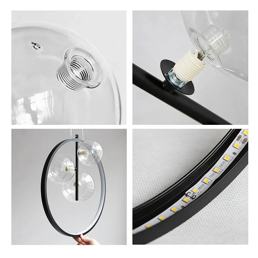 Modern Glass Pendant Light – Elegant Industrial Design for Stylish Interiors