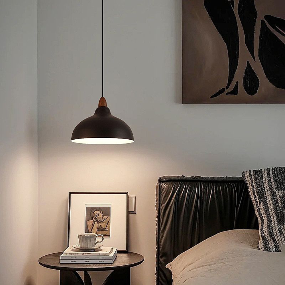 Scandinavian Wood & Metal Pendant Light – Modern Nordic Elegance