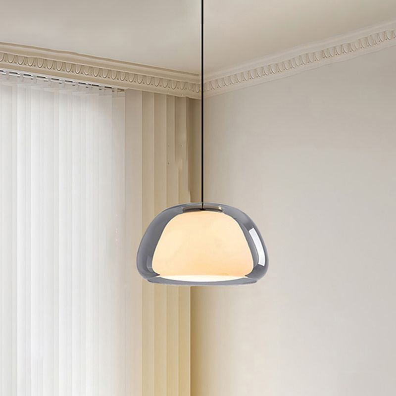 Modern Jelly Pendant Light – Elegant White Glass Shade with Adjustable Drop