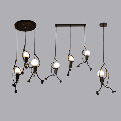 Retro Metal Pendant Light – Playful and Adjustable Design for a Unique Ambiance