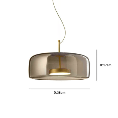 Hotel Glass Pendant Light – Elegant LED Hanging Lamp (110-220V, Glass, 28cm/38cm)